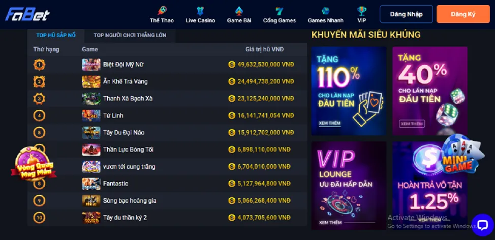 Các phương thức nạp tiền vào UCW88